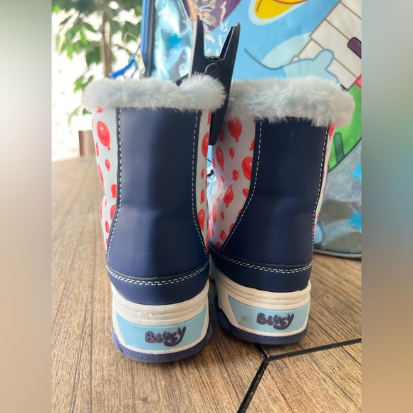 Bluey Rock Star 17" Backpack, & Toddler Kids Winter Boots with Faux Fur Trim 6 - Picture 5 of 9